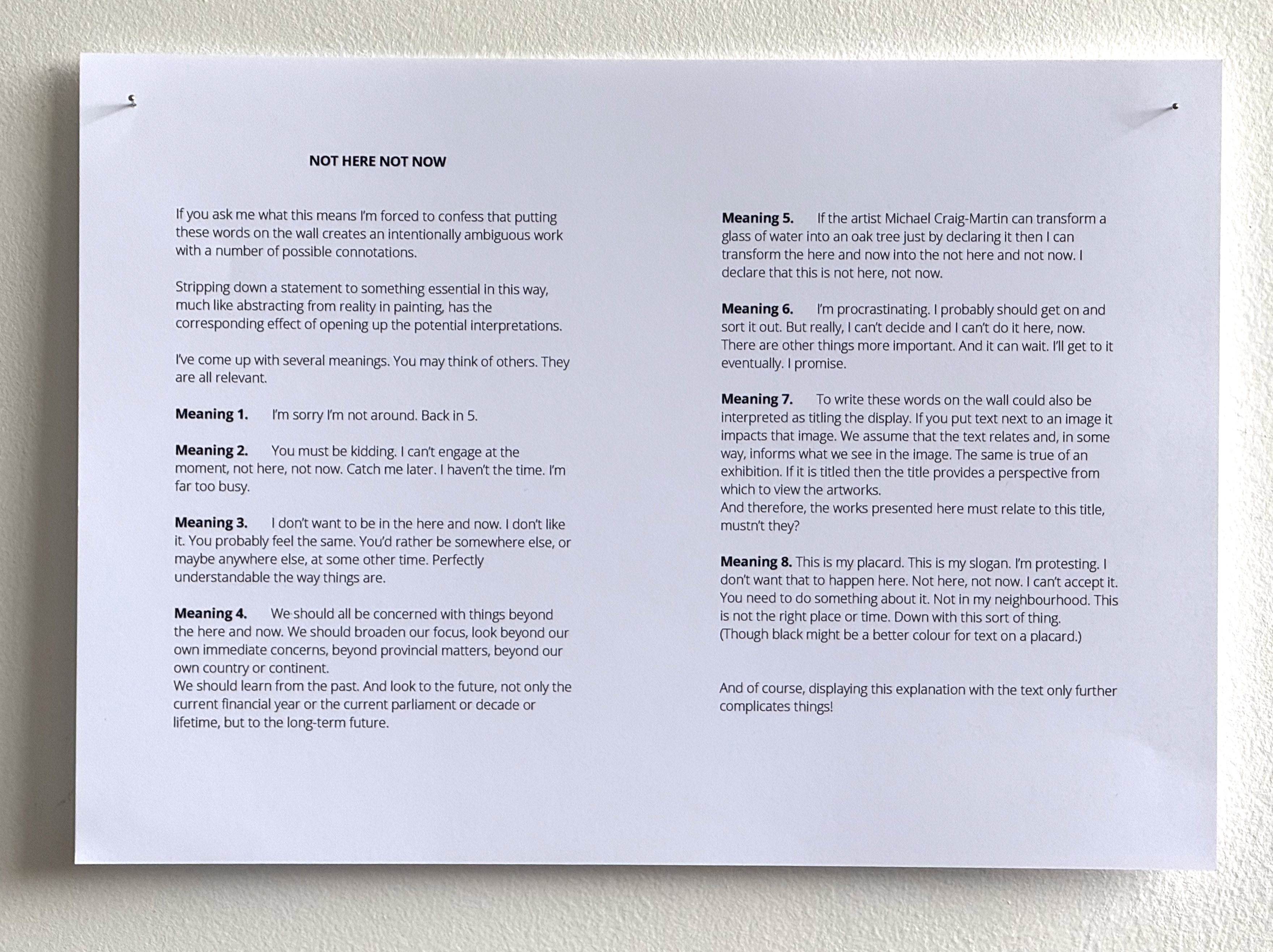 Philip Bradshaw, not here not now detail, 2025